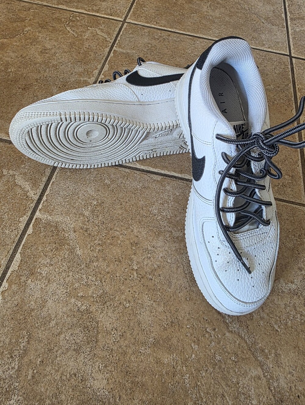 Nike White and Black Air Force Ones